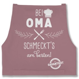 Shirtracer - Apron - Women's 1 - Cooking Apron with Grandma schmeckts am Besten I Cooking Apron Gift Grandma I Grandma Cooking Apron I Kitchen Apron Grandma I Gift Grandma Christmas I Grandma Gift I