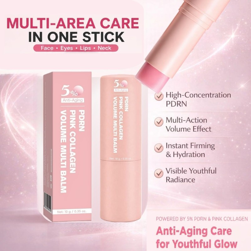 Pink Collagen Volume Multi Balm - Anti-Aging Collagen Moisturizing Stick