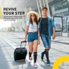 CAMBIVO Compression stockings for men and women, black with white