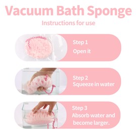 2 Pcs Bath Sponge for Kids Cute Loofah Sponge Reusable Body Sponge Exfoliating Bath Sponges for Women