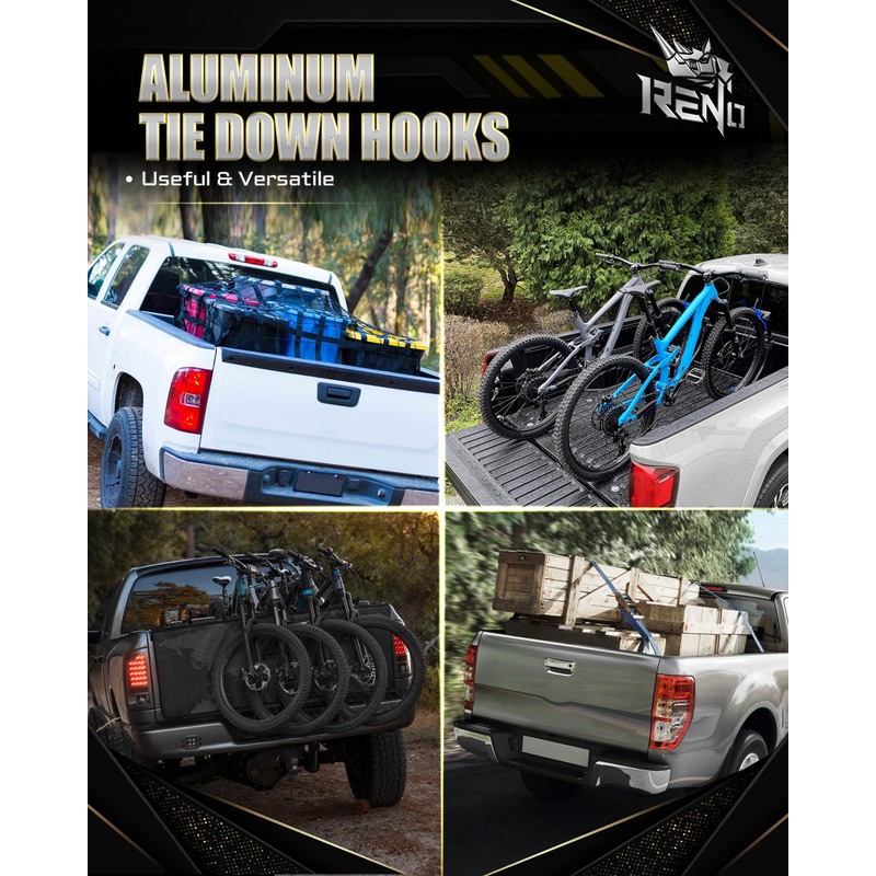 RENO Ram Tie Down Hook, Pickup Truck Bed Box Bracket