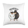 Friendsheep Funny Sheep Pun Throw Pillow