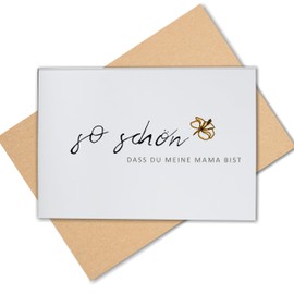 Lovely Cards - So schön dass Du meine Mama bist- Greetings Card Happy Birthday Card for Mum, Card for Mother's Day, Card for Mum - Thank You Mum - Thank You Mum Grandma DIN A6