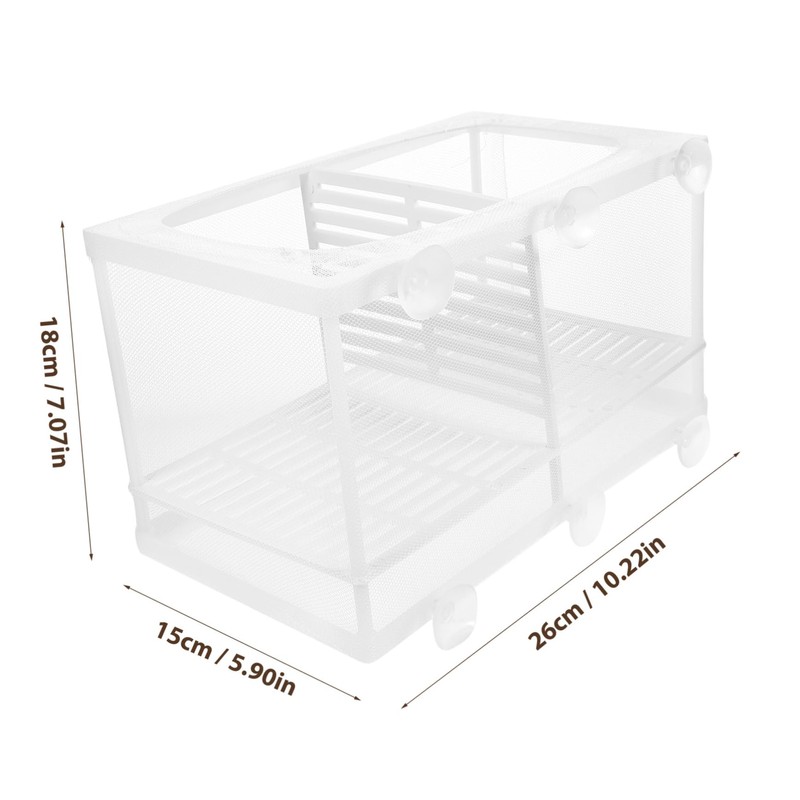 Sosoport Aquarium Fish Breeder Box Mesh Fish Isolation Tank for