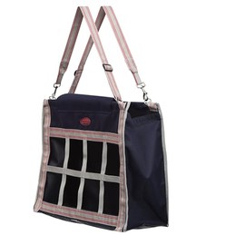 WeatherBeeta Slow Feeder Hay Bag, Navy/Silver/Red