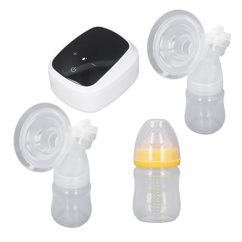 Electric Double Breastfeeding Pump 5 Levels Suction Less Noise Rechargeable
