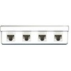 RiteAV - 4 Port Keystone Jack Surface Mount Box, White,