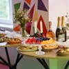 Luxshiny Footed Fruit Serving Tray: 11.7" European Style Dessert Display