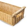 The Basket Lady Long Narrow Pole Handle Wicker Basket, Medium,