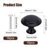 WYTNB Matted Black Cabinet Knobs Set, 16Pcs Black Cupboard Knobs,