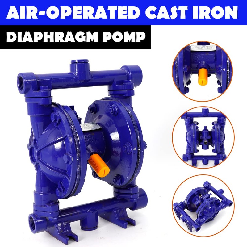 LOYALHEARTDY Air-Operated Double Diaphragm Pump Cast Iron Diaphragm Pump QBK-15L