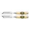 Kirschen 2326955 Stechbeitelpaar gekröpft mit schräger Schneide 12 mm, beige/silber