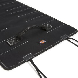 Dickies Large Wrench/Screwdriver Organizer Roll for Mechanics, 23 Tool Pockets, Durable Canvas Construction, 26 in. x 14.25 in. Unrolled, Black