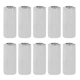 10Pcs Coupling Nut Hex 304 Stainless Steel Rod Connector Nut M8 Thread Fastener Accessory