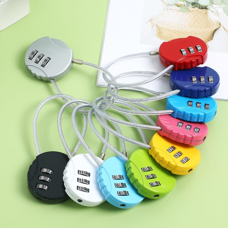 Gadpiparty Pack of 10 Combination Lock, 3 Sets Passwords, Luggage
