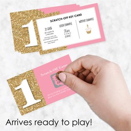 1er Cumpleaños Niña Fun a ser uno – Party – Juego para rascar tarjetas – 22 Count