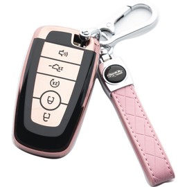 Tautrophen Key Fob Cover Fit for Ford Edge Bronco Explorer Expedition Ranger Escape Maverick F150 F250 F350 Smart Key