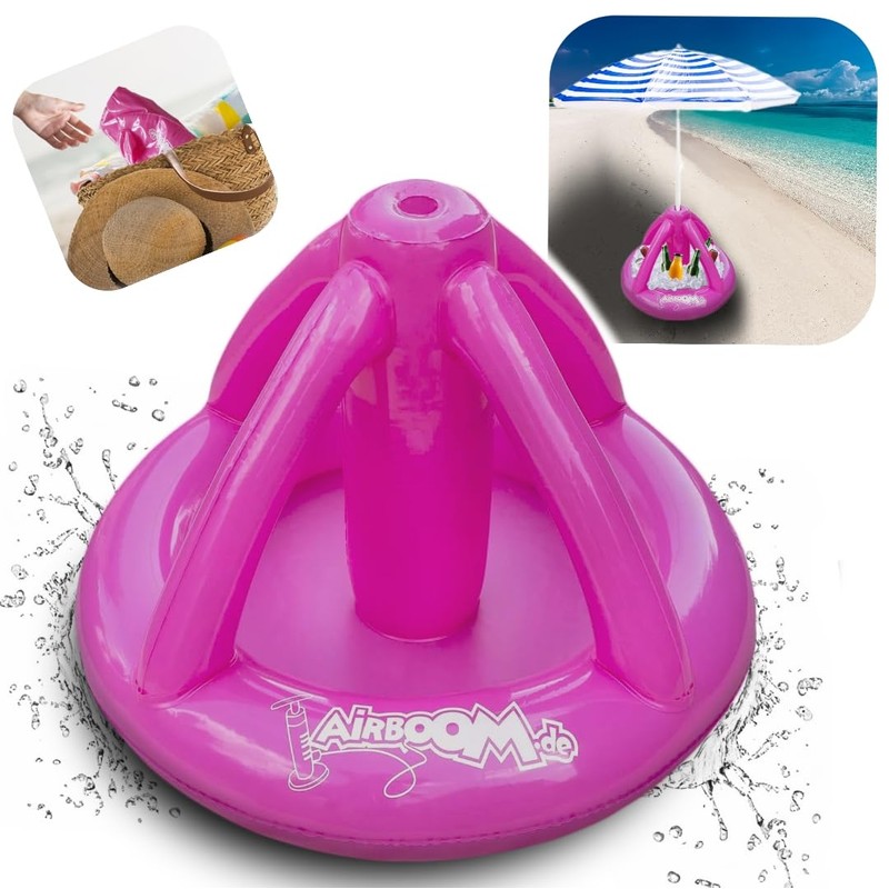 Airboom - Inflatable Umbrella Stand for Beach Umbrellas Including Pump