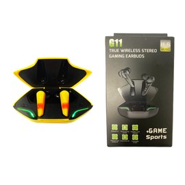 Low Latency Earbuds | 5.0 Wireless Headphones Touch Control Headset | in-Ear HiFi Stereo Earphones with Cool Lighting Charging Case for Game and