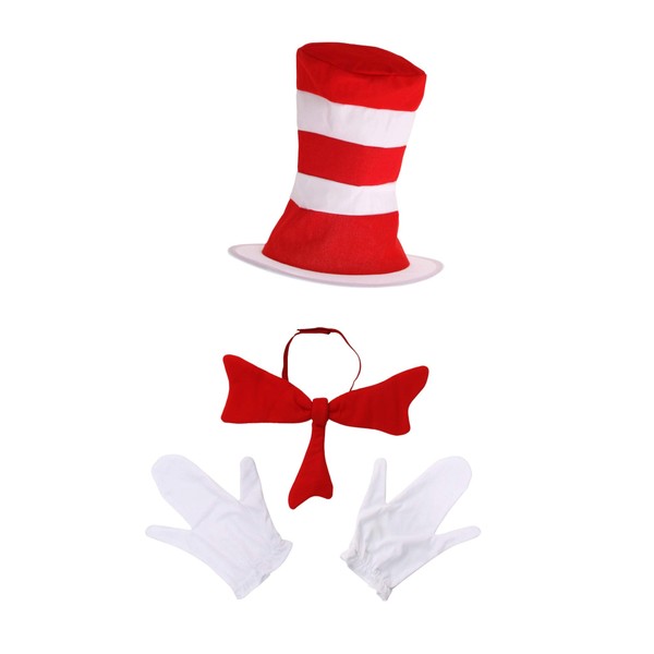 elope Dr. Seuss Cat in the Hat Costume Accessory Kit for Kids Standard