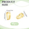 HOBBIESAY 40Pcs Snap on Bails 7mm Gold Snap Bail Hook