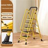 5 Step Ladder with Handrails, 300 lbs Capacity Folding Step
