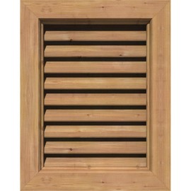 Ekena Millwork GVWVE18X3000SFUWR Vertical Gable Vent Gable Vent, 18"W x 30" (23"W x 35"H Frame Size), Western Red Cedar, Unfinished