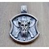 Viking Pendant Sterling Silver 925 Odin Head Norse Pagan Handmade