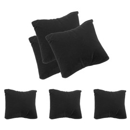 sourcing map 6pcs Velvet Bracelet Watch Pillow, Jewelry Display Pillow for Bracelet, Watch, Anklet, Bangle, Dangle Earring and Necklace Black