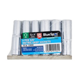 Blue Spot Tools 6PCE 3/8 Deep Metric Sockets (10 & 13MM)