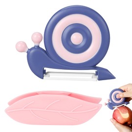 Humtudeit Kinder Sparschäler, Peeler Snail Sparschäler, Schnecke Keramik Schälmesser, Handheld Apfelschäler, Sparschäler Schnecken Kartoffelschäler Spargelschäler Gemüseschäler (Lila)