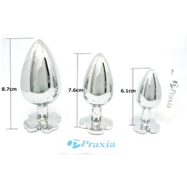 Praxia Jewelry, Plug, Quatrefoil Pink, Medium, Maximum Diameter 1.3 inches (3.4 cm), Includes Cloth Bag, Lotion, Cleaning Cloth with Logo