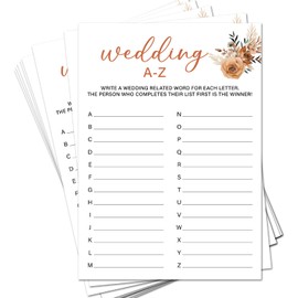 GOODBANER Bridal Shower Games 30 Guests, Wedding Shower Games, Boho Wedding Game Cards Activity Party Supplies, Engagement Party Games /03