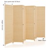 Corelax Room Divider Privacy Screen with Natural Bamboo,6 Panel Folding