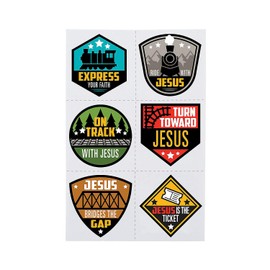 Fun Express RAILROAD TEMPORARY TATTOOS - Apparel Accessories - VBS Vacation Bible School Supplies/Decor - 72 Pieces