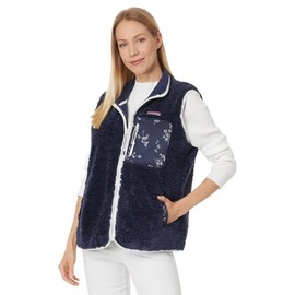 vineyard vines Women's Full-Zip Vest Nautical Navy Medium