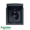Asfora EPH3100371 Socket with Lid IP44 Anthracite
