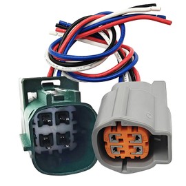 1pcs Female and 1pcs Male Connector 4 pin 4-Way Plug for O2 Sensor Pigtail Cable Compatible with Nissan Subaru Infiniti RS04FG