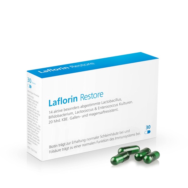 Laflorin Restore - now with 12 highly dosed active bacterial cultures intestinal treatment