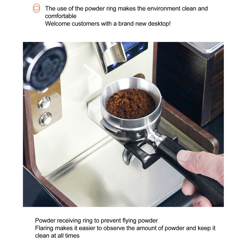58mm Coffee Dosing Funnel Italian Magnetic Aluminium Alloy Coffee Powder