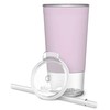Ello Tidal Glass Tumbler with Straw, Cashmere Pink, 20 oz.