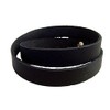 Leather Wrap Bracelet Genuine Leather Black Wristband Bracelet 15 mm