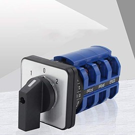 380V 63A 3-Position 3 Pole 12 Terminals Rotary Selector Universal Rotary Cam Changeover Switch Electric Motor Reversing Switch