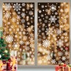CAKKVDE 10 Sheets Christmas Window Stickers,Reusable Christmas Snowflake Stickers,Removable Static