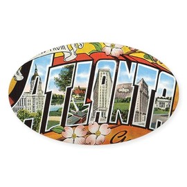 CafePress Atlanta Oval Car Bumper Sticker