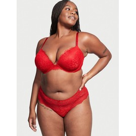 Victoria's Secret Dream Angels Lace Cheekini Panty, Underwear for Women, Red (S)