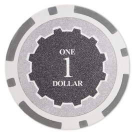 Brybelly Eclipse Poker Chips Heavyweight 14-Gram Clay Composite - Pack of 50 ($1 Gray)