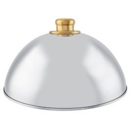 Stainless Steel Kitchen Restaurant Dining Food Serving Platter Lid Dome Plate Cover (Small)