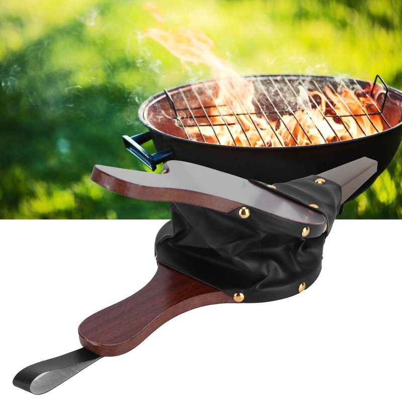 Manual Fireplace Bellow Wooden Barbecue Air Blower Outdoor Camping BBQ