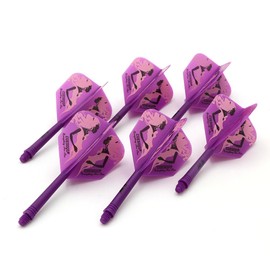 CUESOUL Rust Integrated Dart Shafts and Flights, with Exclusive Pattern Design, Pack of 6